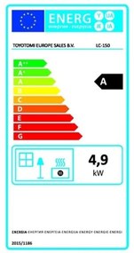 Stufa Laser Zibro Elettronica A Combustibile Liquido 4,9 kW Portatile LC 150 Toyotomi