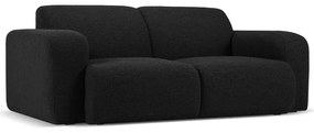 Divano in tessuto bouclé nero 170 cm Molino - Micadoni Home