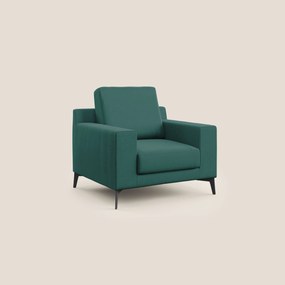 Prestige poltroncina moderna in microfibra smacchiabile T11 petrolio