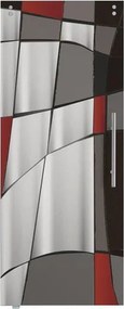 Anta per porta scorrevole esterno muro Carpet6 in vetro multicolore serigrafato, L 96 x H 215 cm spessore 10 mm, apertura sinistra