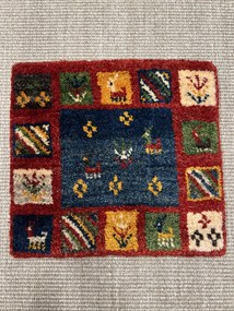 Gabbeh Tappeto 40 x 40 Rosso (Iran) Annodato A Mano