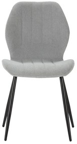 Set di sedie da pranzo grigio chiaro 4 pz Milu - Marckeric