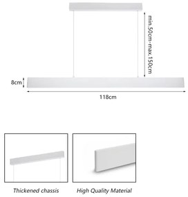 Brilagi - Lampadario a sospensione con filo LED dimmerabile SLIMLINE LED/40W/230V 3000-6000K bianco + +TC