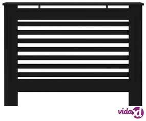 vidaXL Copertura per Radiatore Nera 112x19x81,5 cm in MDF