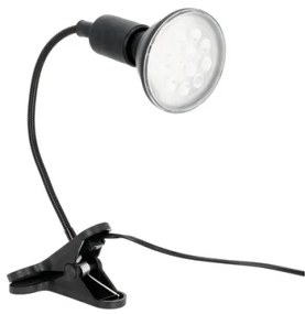 Lampada da tavolo flessibile con clip PLANTY 1xE27/30W/230V nero