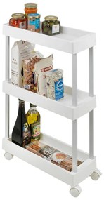 Scaffale mobile in plastica bianca 45x80 cm Mino - Wenko