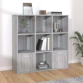 Libreria Grigio Sonoma 98x30x98 Cm /