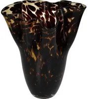 Vaso in vetro maculato marrone 22x27 cm