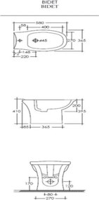 Bidet da terra Karla RAK Ceramics KABI00001