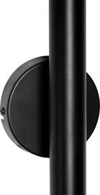 Applique da parete Art Déco nera 2 luci - Tubi