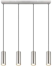 Globo 57911-4H - Lampadario a sospensione con filo ROBBY 4xGU10/35W/230V cromo opaco