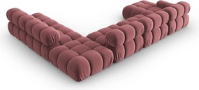 Divano in velluto rosa 379 cm Bellis - Micadoni Home