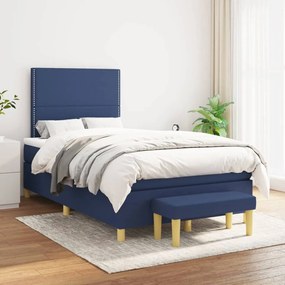 Giroletto A Molle Con Materasso Blu 120x200 Cm İn Tessuto /