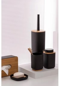 WENKO 25319100 - Scatola porta cosmetici ROTELLO 24x12,7 cm, nero/marrone