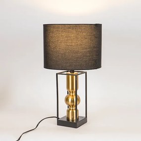 Lampada da tavolo 1xE27/40W/230V nero/oro