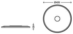 Briloner 3392-015 - Plafoniera LED FREE LED/22W/230V d. 42 cm