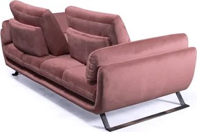 Divano 170 cm in Velluto Antimacchia moderno - Arans Rosa
