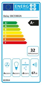 Cappa Classica Balay 3BC598GN 90 cm 840 m3/h 55 dB 163W