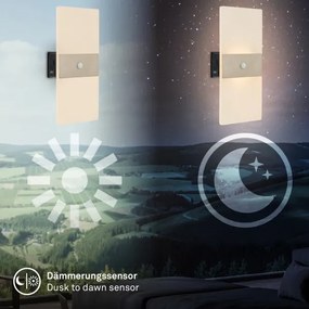 Briloner 3888012 - Lampada LED da parete ricaricabile con sensore AURA LED/2,5W/5V 1800 mAh opaca