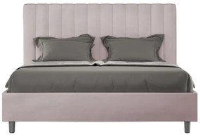 Letto matrimoniale e rete 160x190 in microfibra glicine Agueda