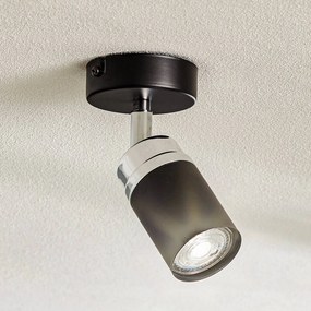 Luminex Faretto da soffitto Rondo nero/cromo, 1 luce