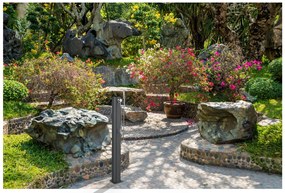Fontana a colonna JG185/7016 in alluminio H 115 cm, 18.5 x 20 cm