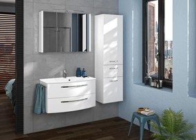 Mobile sottolavabo e lavabo Imagine bianco lucido L 90 x H 48 x P 48 cm 1 vasca 2 cassetti