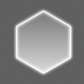 Specchio con illuminazione integrata bagno asimmetrico L 70 x H 70 x P 2.5 cm