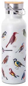 Bottiglia bottiglia da viaggio bianca in acciaio inox 425 ml Vintage Birds – Sass &amp; Belle