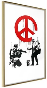 Poster  Banksy: CND Soldiers I  Cornice Quadri Cornice d'oro, Larghezza x Altezza Home decor 40x60