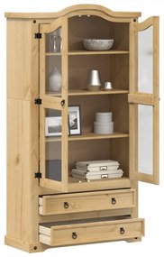 Vetrina Corona 99x43x187 Cm İn Legno Massello Di Pino /