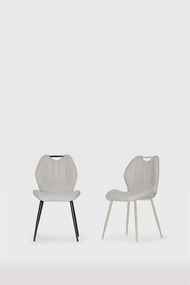 Set di 4 sedie da pranzo grigio chiaro Muli - Marckeric