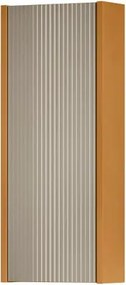 Pensile bagno Niwa cannettato laccato opaco senape con vetro sabbia, 1 anta P17 x L30 x H78.5 cm