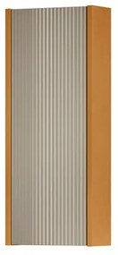 Pensile bagno Niwa laccato opaco senape con vetro senape, 1 anta apertura da sinistra P 17 x L 30 x H 78.5 cm