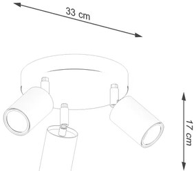 Sollux SL.1292 - Faretto VERDO 3xGU10/10W/230V nero