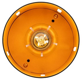 Plafoniera di design nera con interno dorato - Yana