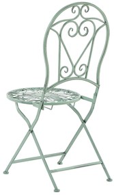 Set da balcone con 2 sedie ed un tavolo pieghevoli in metallo verde TRENTO Beliani