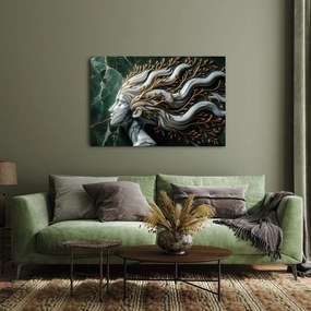 Quadro su tela – Dea della foresta con rami tra i capelli