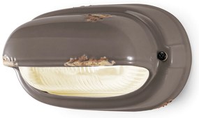 Applique Vintage Orizzontale Ceramica Tortora 1 Luce E27