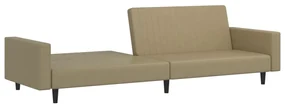 Divano letto a 2 posti cappuccino in similpelle