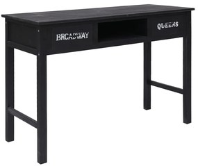 Tavolo consolle nero 110x45x76 cm in legno