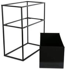 Portafiori 50x44 cm nero