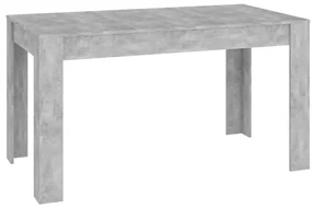 Tavolo da pranzo grigio cemento 140x74,5x76cm legno multistrato