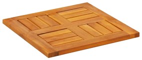 Piano per tavolo 40x40x2 cm quadrato legno massello di faggio