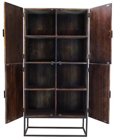 MANTRA - credenza con decoro 4 ante legno e ferro