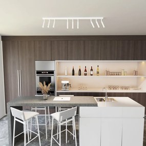 Lampadario Orientabile da soffitto IVI 9 White Colore del corpo Bianco