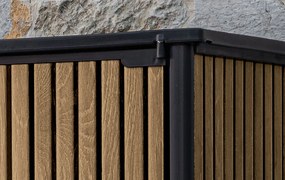 Armadio Porta Attrezzi da Esterno 140x73,6x170,4 cm Keter Signature Vertical Shed in Resina Effetto Legno Noce...