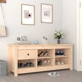 Scarpiera 110x38x45,5 Cm İn Legno Massello Di Pino /