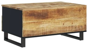 Tavolino da soggiorno 80x54x40 cm massello mango e multistrato