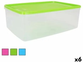 Portapranzo Rettangolare con Coperchio Rettangolare 8 L 36 x 24,5 x 13 cm (6 Unità)